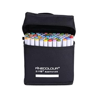 Imagem de Yosoo Finecolour Ef101 Conjunto de canetas marcadoras coloridas para artistas, desenho, mangá, tinta gráfica + bolsa de armazenamento para iniciantes ou estudantes (48 cores) marcadores de cor fina