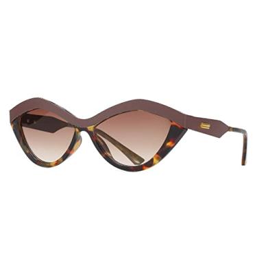 Imagem de Óculos de sol fashion olho de gato feminino masculino high-end leopardo Streamline designer viagem, 3, tamanho único