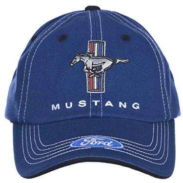 Imagem de Mustang Chapéu de Corrida Tri-Bar Azul e Branco