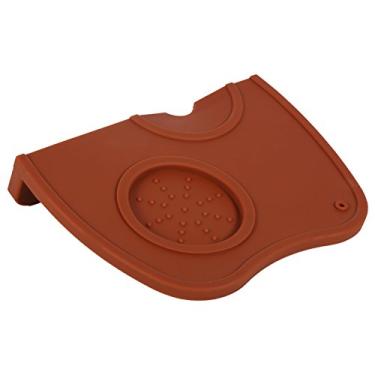 Imagem de Akozon Tapete de calcagem 1 peça antiderrapante Espresso Coffee Tamping Holder Silicone Mat Pad Cor de café/cor preta (café)