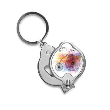 Imagem de Cortador de unhas colorido padrão de bicicleta grafite Street Finger Tesoura cortador de aço inoxidável