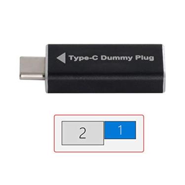 Imagem de Cablecc CY Adaptador de Display Virtual USB-C Tipo-C DDC EDID Plugue fictício Headless Ghost Display Emulador 1920x1080p@60Hz