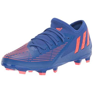 Imagem de adidas Tênis de futebol unissex Edge.3 Firm Ground, Azul/Turbo/Azul, 5