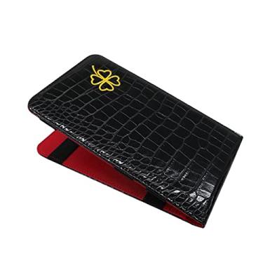 Imagem de Vaveren Porta-cartões de Golfe de Cartões de Pontuação de Golfe com Elásticos Capa de Jardas para Aniversários, Preto