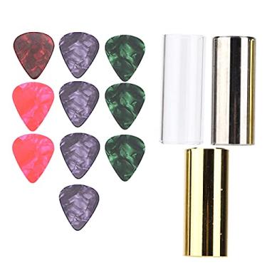 Imagem de Andrew Barra deslizante de guitarra, barra de violão, acessórios para tocar violão, palheta de guitarra de aço inoxidável para guitarras acústicas para guitarras portamento