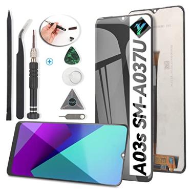 Imagem de YWLRONG Tela para Samsung Galaxy A03s SM-A037U LCD de substituição de tela digitalizador sensível ao toque para Samsung Galaxy A03s com cola B7000 (não para A037A A037W A037G e A03)