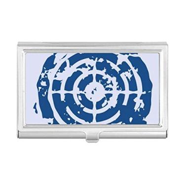 Imagem de Carteira de bolso com design de alvo azul com ilustração redonda, porta-cartões