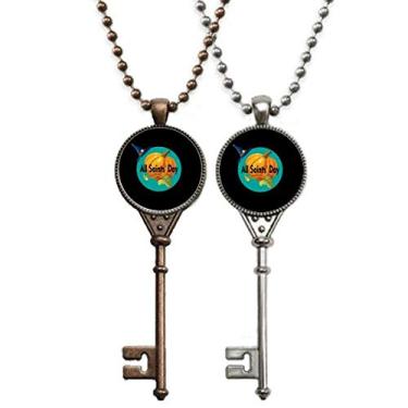 Imagem de OFFbb-USA Colar com pingente de chaveiro Happy Day para decoração de casal