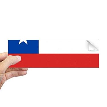 Imagem de DIYthinker Adesivo retangular de para-choque com bandeira nacional da América do Sul do Chile para janela