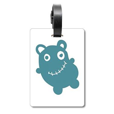 Imagem de Alien Creature Bear Mala Etiqueta para Bagagem Cartão de Bagagem Scutcheon Etiqueta