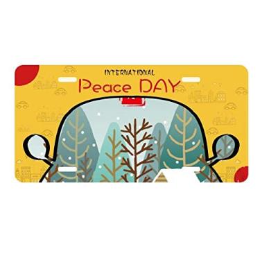 Imagem de DIYthinker Placa de carro circular Winter Begins Twenty Four Solar Term Placa de carro Decoração Dia da Paz