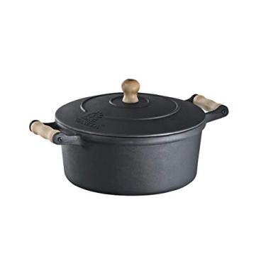 Imagem de Caçarola C/Alça de Madeira NR 22 C/Tampa de Ferro Libaneza