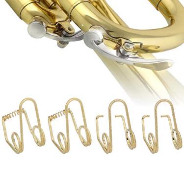Imagem de Labuduo Gold Portable CB10 B Acessório de trompete plano, molas de chave de água trompete, substituindo os velhos jogadores de trompete para reparar trompete