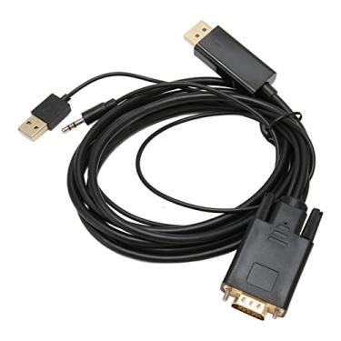 Imagem de Cabo VGA para DP, VGA Full HD 1080P para Cabo Conector DisplayPort Com Alívio de Tensão Moldado, Cabo Conversor de Vídeo para Computador para PS3 para para Wii U