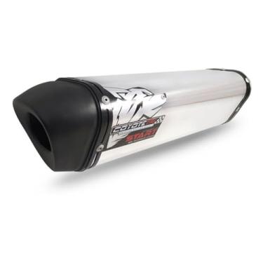 Imagem de Escapamento Coyote Modelo START Mini-Tri Alumínio - Tenere 250 / Lander 250 até 2018 - Polido/Preto