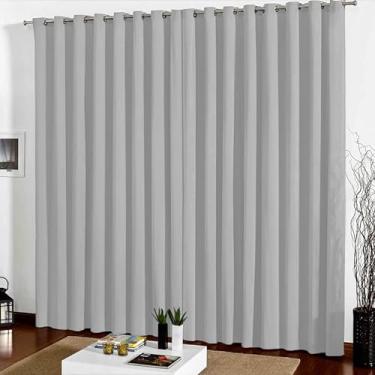 Imagem de Cortina Blackout 3x2,70 Corta Luz P/varão Simples Com Ilhós (Cinza)