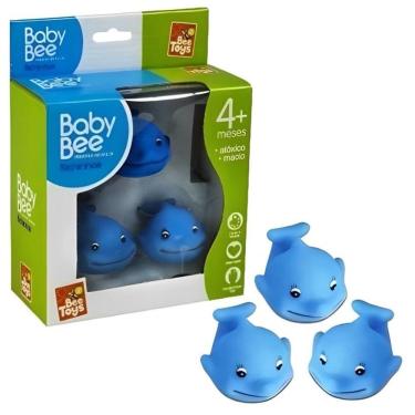 Imagem de Brinquedo De Banho Atóxico Macio Golfinho De Borracha Infantil Primeira Infância