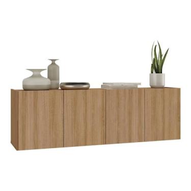Imagem de Aparador Buffet Suspenso 4 Portas Multimóveis Mp8002 Rustic