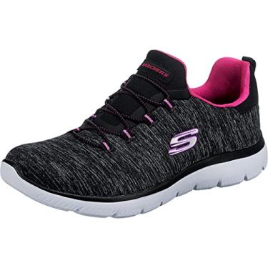 Imagem de Skechers Mocassins femininos Summits Quick Getaway, Preto/rosa, 40