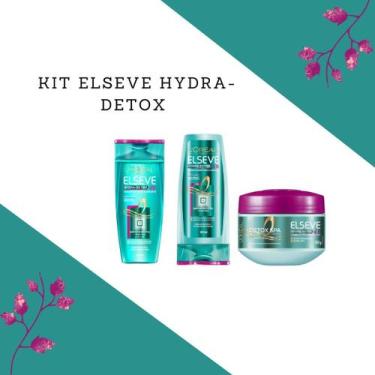 Imagem de Kit Shampoo+ Condicionador+ Mascara  Elseve Hydra-Detox - Loréal
