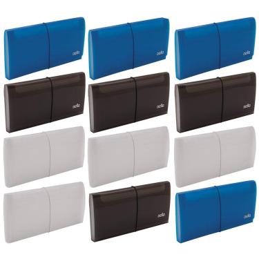 Imagem de  Kit 12 Pastas Sanfonadas Porta Cheques Recibos 12 Divisórias E Elástico Dello