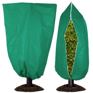 Imagem de Rsyuanyi Capas de plantas 2 pacotes 120 x 179,8 cm Capa de proteção de plantas Cobertor de pano de congelamento protege árvores frutíferas plantas em vasos de animais congelantes comendo com cordão de