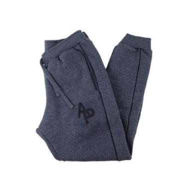 Imagem de Calça Masculina Applicato Moletom Cinza Escuro Mescla - APT3-Masculino