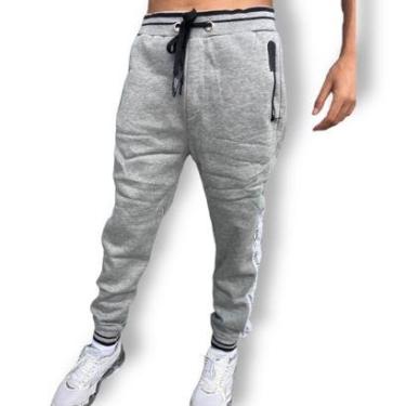 Imagem de Calça Moletom Masculina Gangster Com Ziper Flanelada Bolso-Masculino