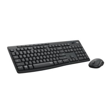 Imagem de Kit Teclado e Mouse Logitech Wireless Multimídia MK295 Silent - Preto