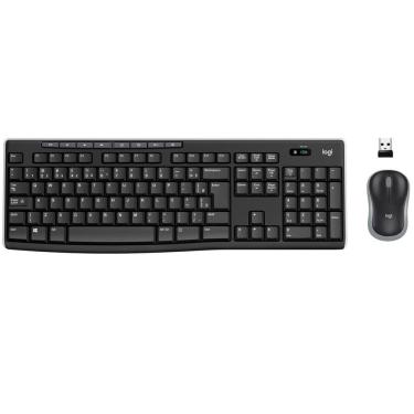Imagem de Kit Teclado e Mouse Logitech Wireless Multimídia MK270 Preto