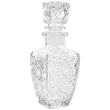 Imagem de Decantador de uísque com rolha de vidro: Garrafa de vinho Licor Garrafa de vidro Dispensador de bebidas 250ml para Rum Bourbon Vodka Estilo 2 Conjunto de Decanter de Uísque (Color : Style 2)