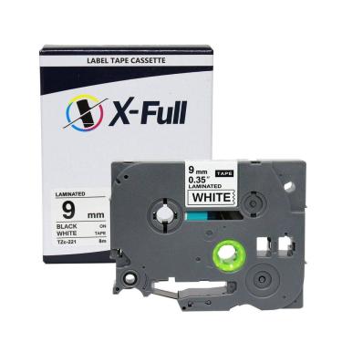 Imagem de Fita Rotuladora Compatível Tze-221 9Mm Preto/Branco- X-Full