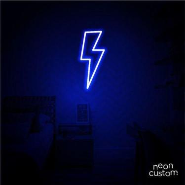 Imagem de luminaria letreiro Neon Led Raio  60x25 luminoso decoração p/ selfie -