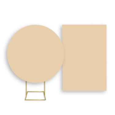 Imagem de Painel De Festa Redondo 1,50x1,50 + Painel Vertical 1,50x2,20 - Cor Li