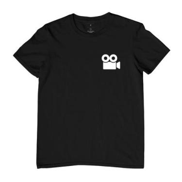 Imagem de Camiseta Câmera de Cinema - nerd chic, M, Preto