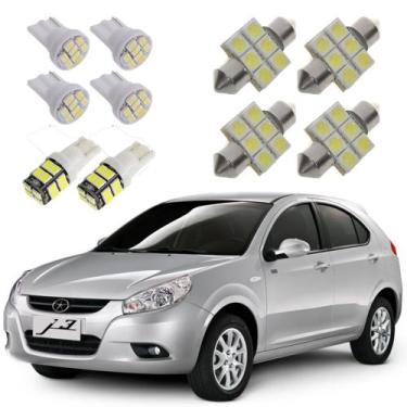 Imagem de Kit De Lampada Led Jac J3 2010-2012 Teto Placa Ré - BR18