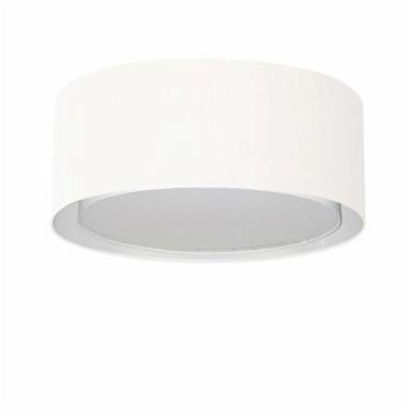 Imagem de Plafon Duplo Cilíndrico Md-3036 Cúpula em Tecido 50x25cm Branco - Bivo