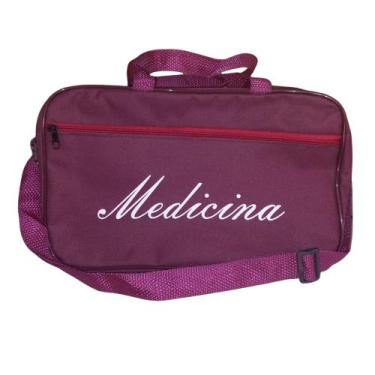 Imagem de Bolsa para Medicina com Alça de Mão e Ombro - Medclar, Vinho