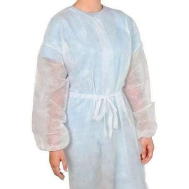 Imagem de Avental Descartável Manga Longa Soft 20g com 10 Unidades Branco Anadon