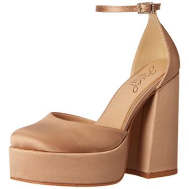 Imagem de Jewel Badgley Mischka Plataforma Giada com bico redondo, Nude amêndoa, 37