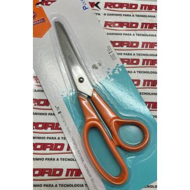Imagem de Tesoura multiuso fio liso laranja mundial 21,6 cm