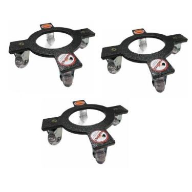 Imagem de Kit 3 Suporte Para Vasos Planta C/rodízios Em Gel 40cm 160kg - Fundite