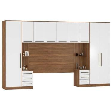 Imagem de Quarto de Casal Irlanda Composição 8 Amêndola Branco  Demartêz - DEMAR