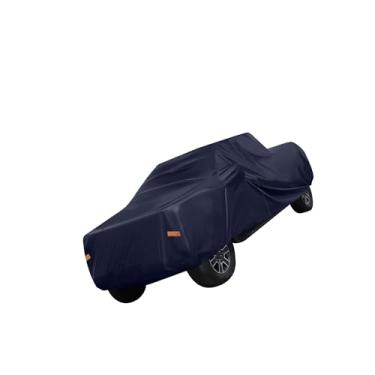 Imagem de Partuto Capa de caminhonete para Ford F150 Crew Cab Pickup 4 portas 6,5 pés cama 2004-2021 sol chuva poeira neve proteção 190T PU com zíper porta do motorista azul marinho substituição