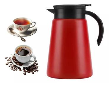 Imagem de Garrafa Térmica Bule C/ Gatilho Inox 680ml Chá Café Frigopro