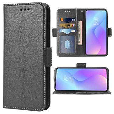 Imagem de Capa de telefone para Xiaomi Mi 9T Folio Flip Wallet Case, couro PU, compartimentos para cartão de crédito, proteção de corpo inteiro, suporte, capa protetora híbrida rígida para Xiami Xiomis Xiome