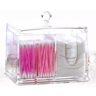 Imagem de Porta Algodão E Cotonete Organizador Em Acrílico P/ Banheiro - PGB