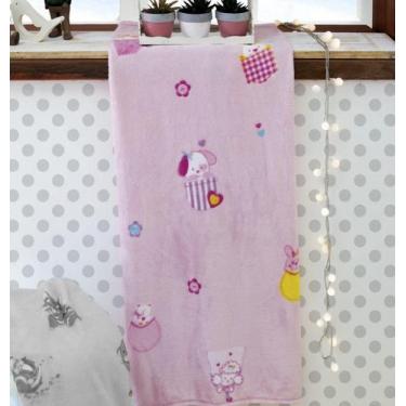 Imagem de Manta / Cobertor Jolitex Microfibra Dyuri Bebê Rosa Menina