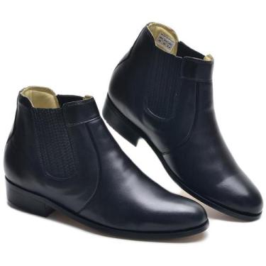 Imagem de Botina Masculina Couro Chelsea Cano Curto Macia Lisa - ClaCle, 39, Pre