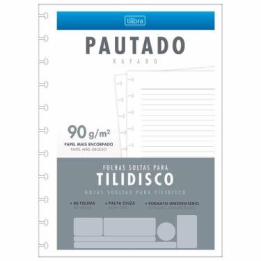 Imagem de Bloco para Tilidisco Pautado 90g 80 Folhas Tilibra
